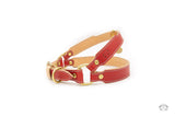 Poppy Red Leather Dog Harness