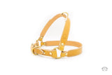 Sunflower Yellow Leather Dog Harness